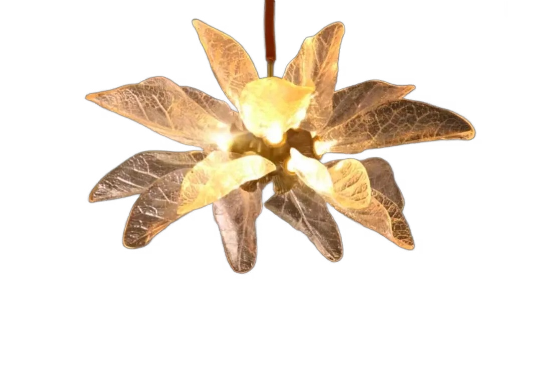 NatureGlow Leaf Chandelier