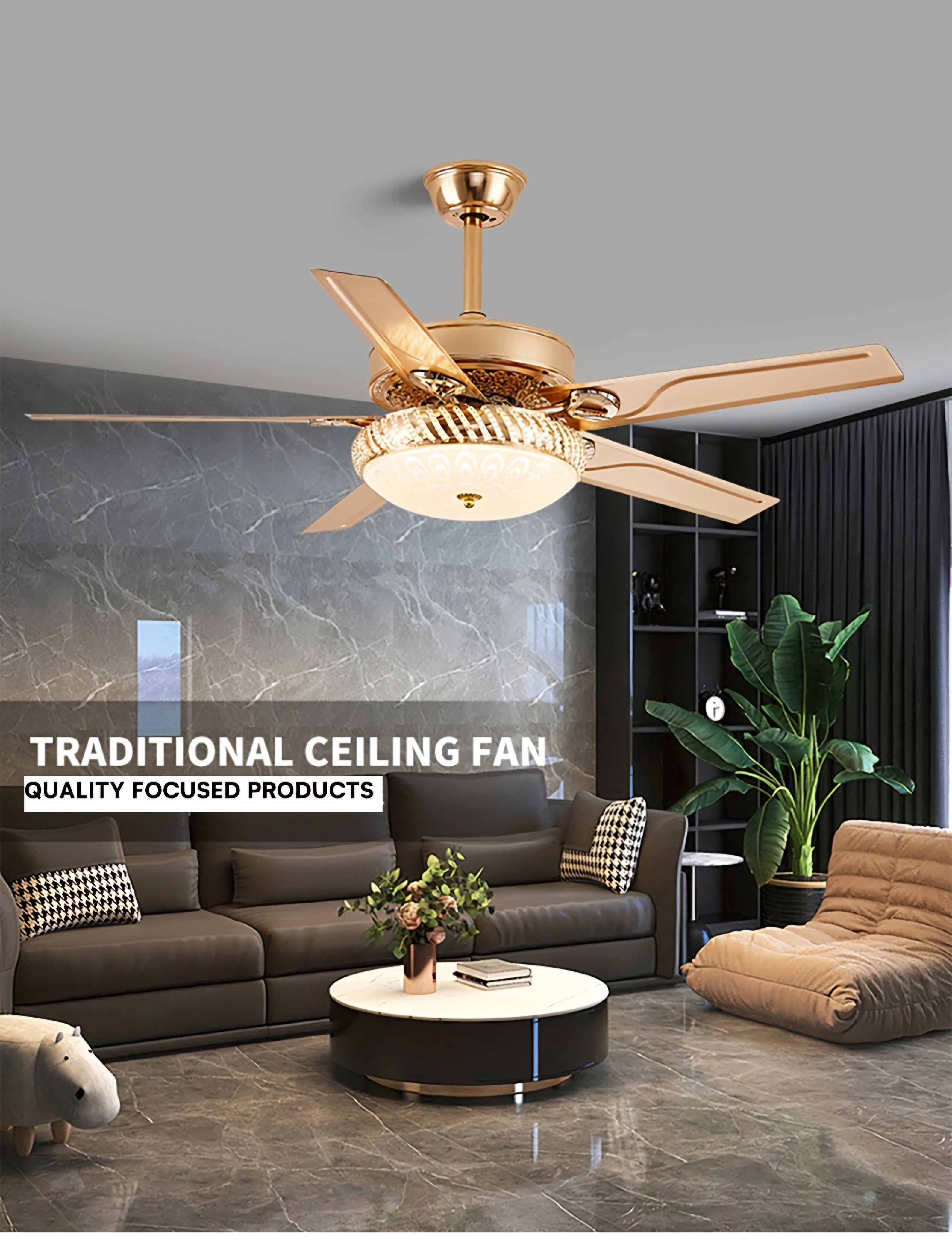 Empress Epoch (Gold) Ceiling Fan