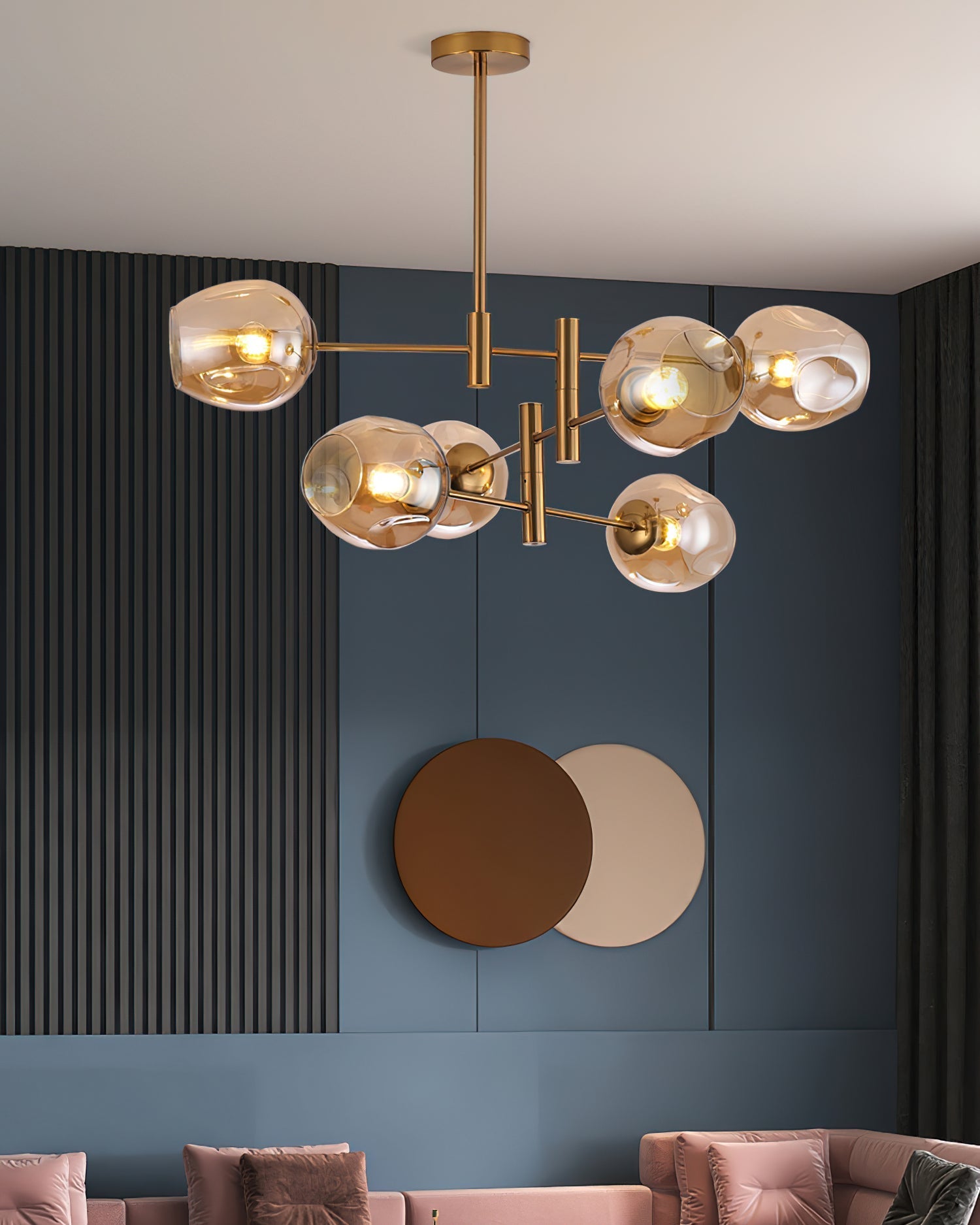 Modern Cup Type Lamp Shade Chandelier