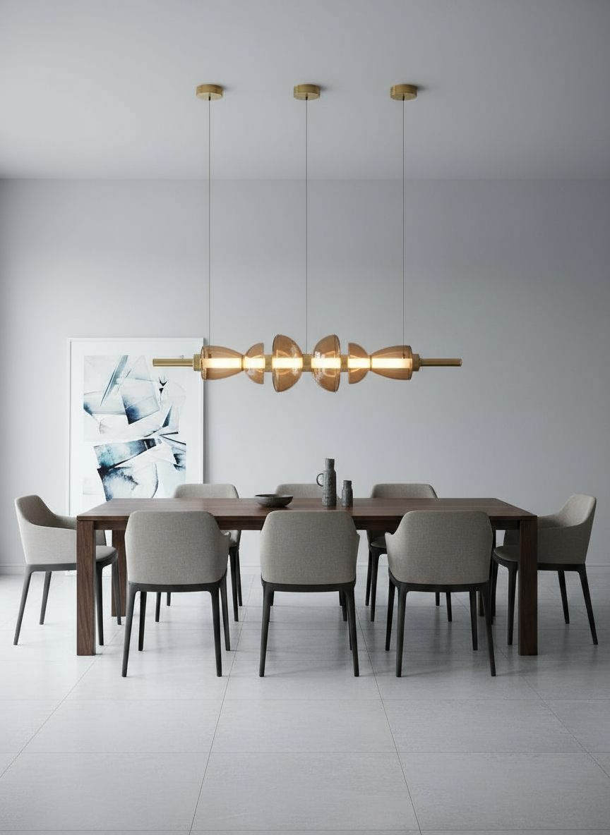 Separating Shadows (Amber, 1100 mm, Glass) Chandelier