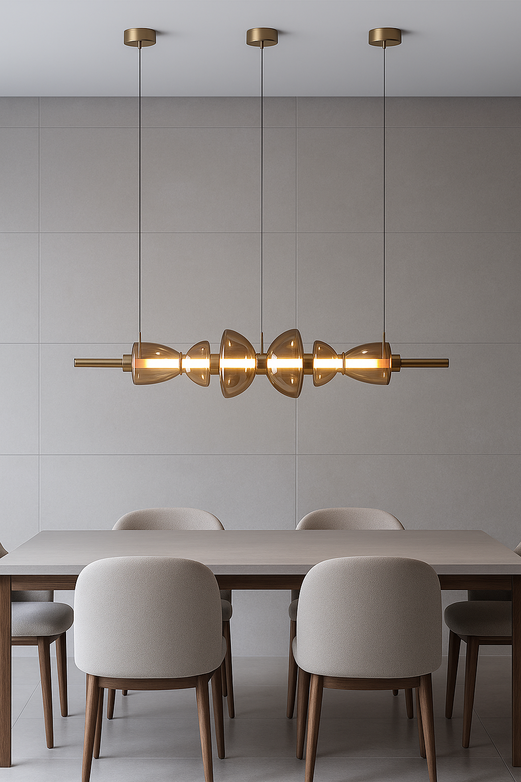 Separating Shadows (Amber, 1100 mm, Glass) Chandelier