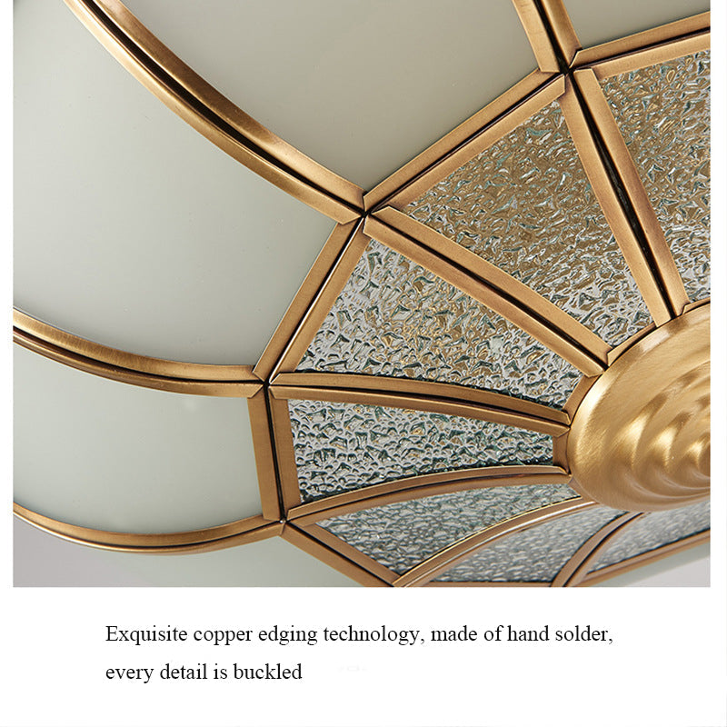 American simple half-cuckled ceiling lamp