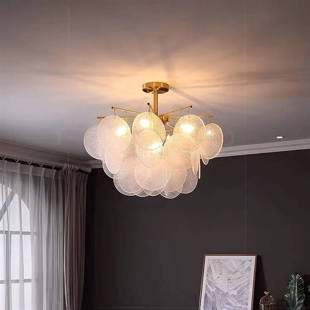 Gold Crystal Frost Chandelier