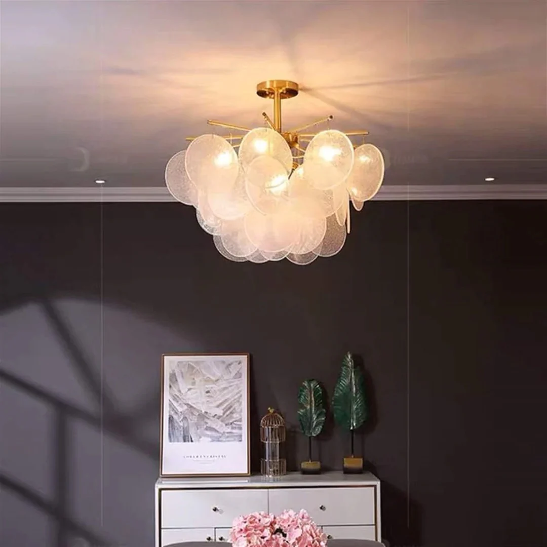 Gold Crystal Frost Chandelier