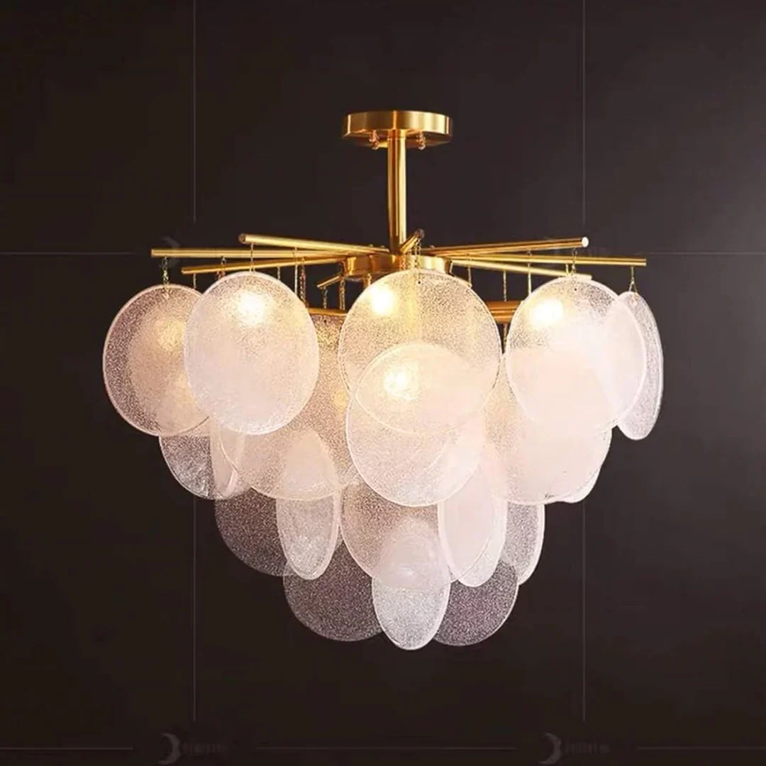 Gold Crystal Frost Chandelier