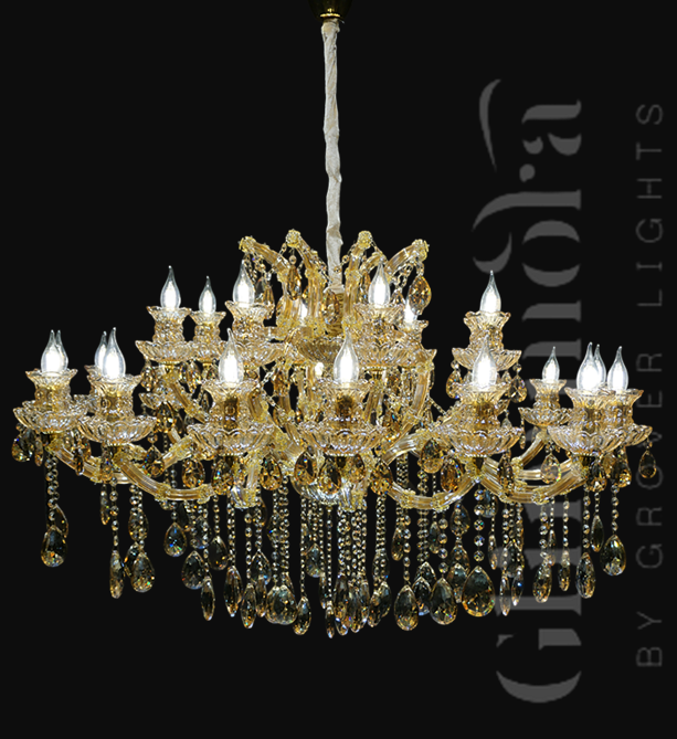 Stanza of Candles (Amber,24‑Arm) Chandelier