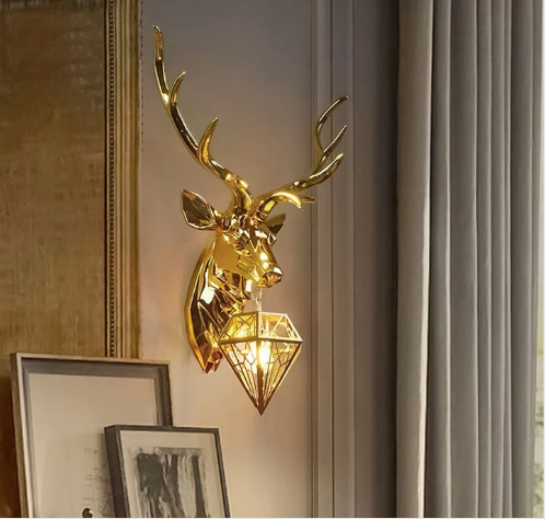 Dominant Stag Wall Light/Sconce Fixture