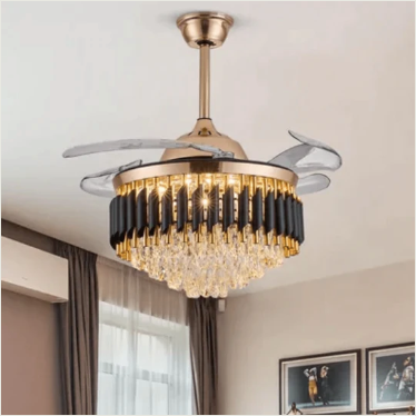 Black Titan Chandelier Ceiling Fan With Remote Control