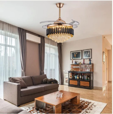 Black Titan Chandelier Ceiling Fan With Remote Control