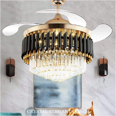 Black Titan Chandelier Ceiling Fan With Remote Control