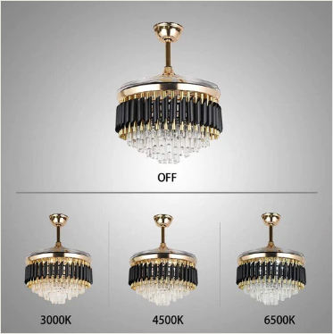 Black Titan Chandelier Ceiling Fan With Remote Control