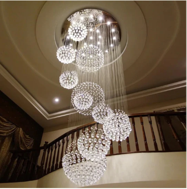 Staircase Long Staircase Crystal Chandelier