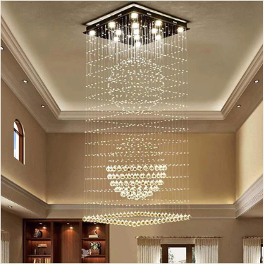 Long Crystal Chandelier for Staircases