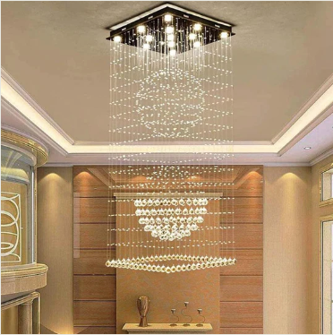 Long Crystal Chandelier for Staircases