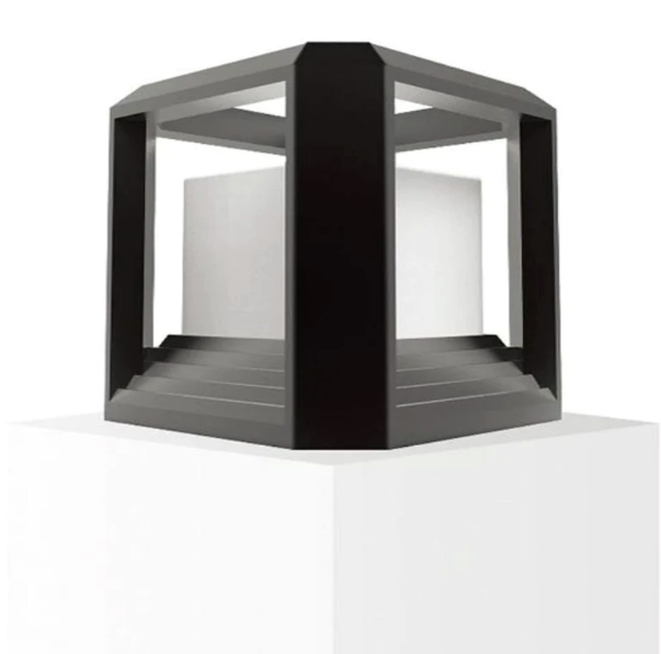 Quadrato Alum Diecast Outdoor Post Gate Light