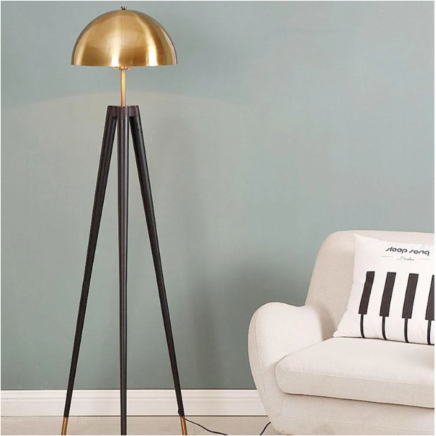 Mushroom Head Tripod Floor Lamp