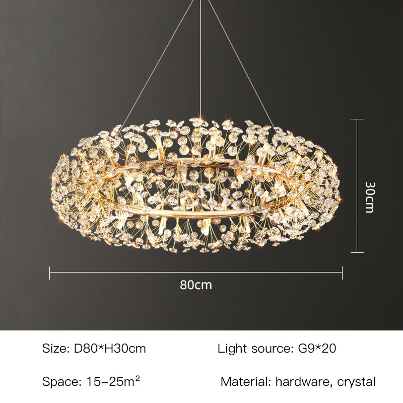 Beautiful Sunfall (Round) Crystal Chandelier
