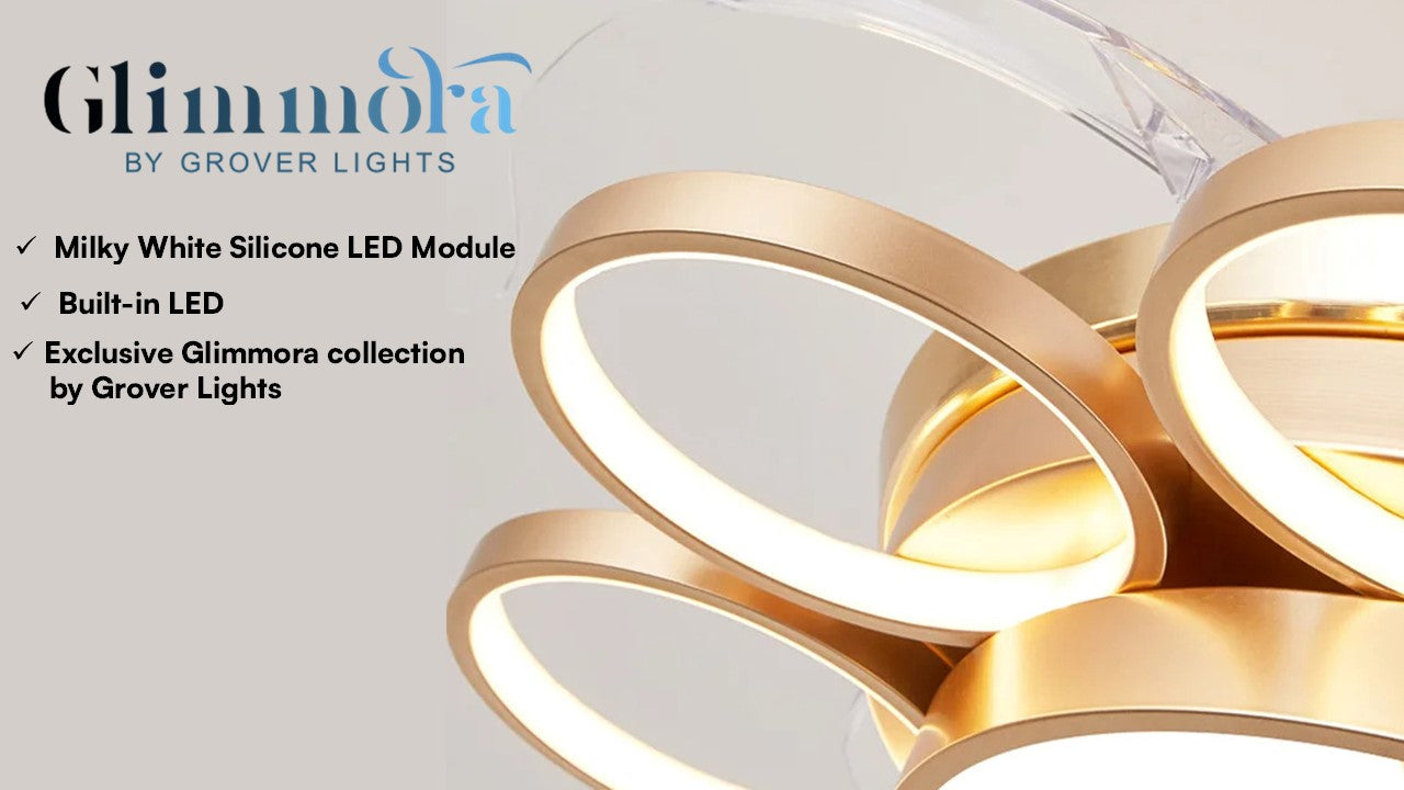 Golden Synergy (42 Inches Span, LED Ceiling Fan with Remote Control)