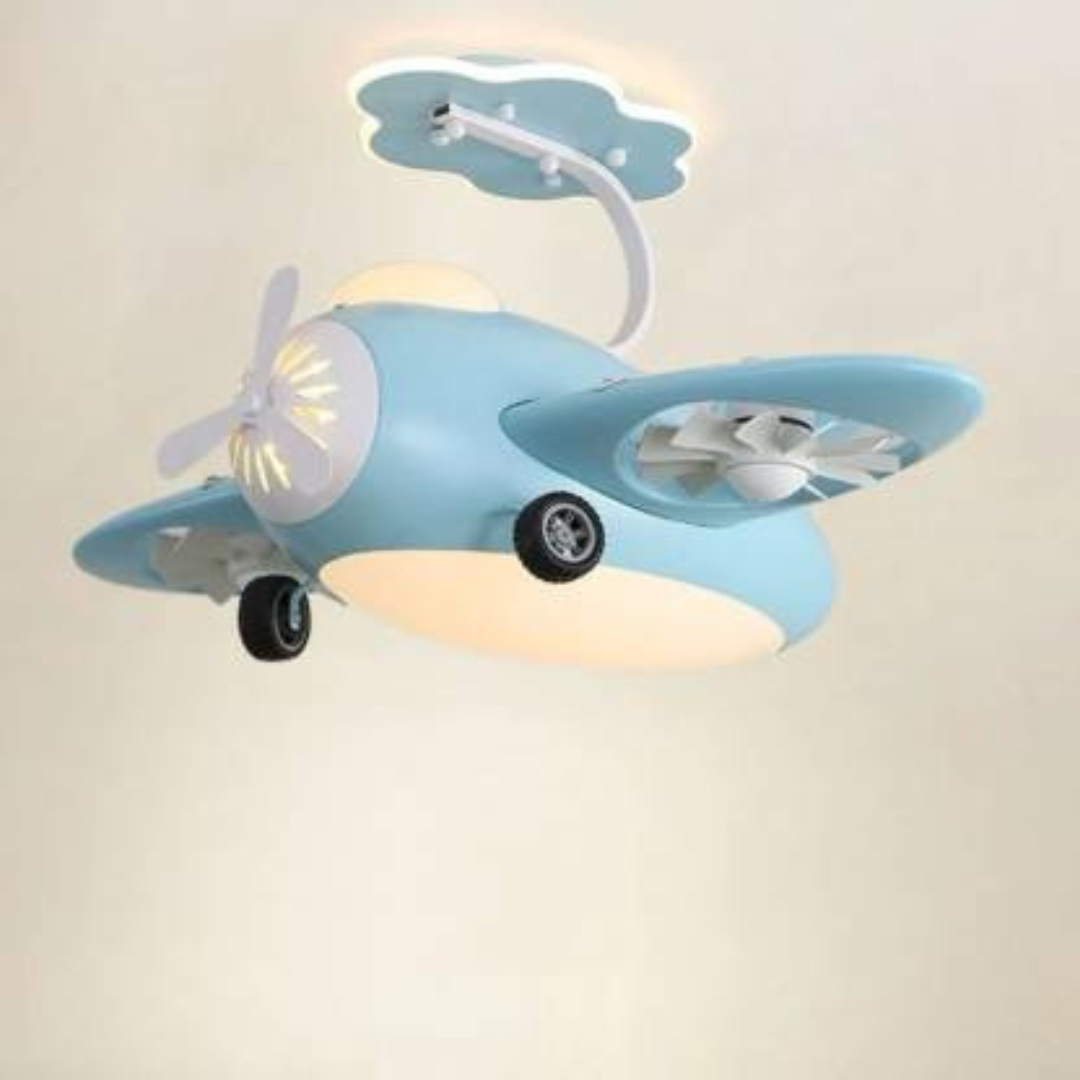 Kid's room Aircraft fan light Chandelier (Blue)