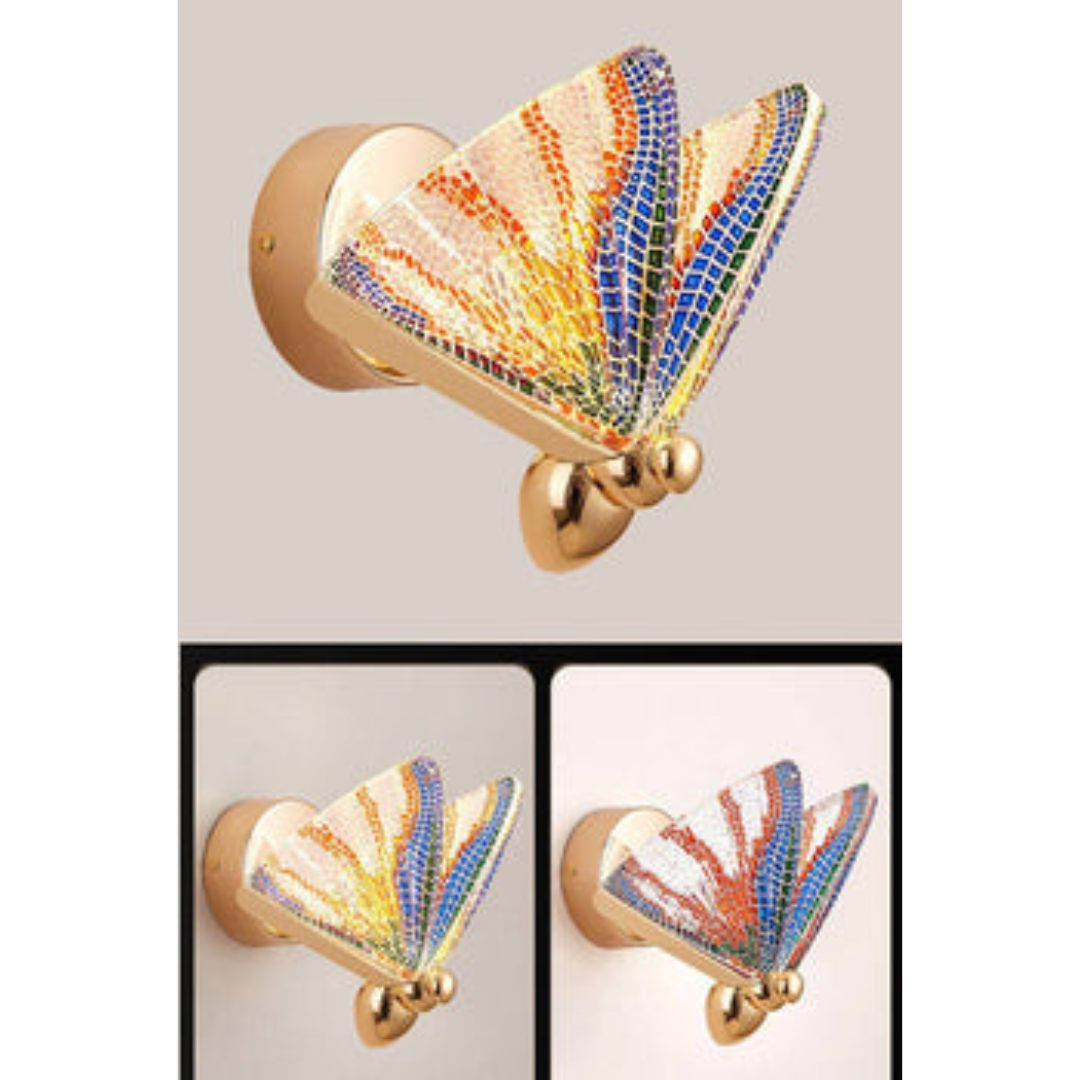 Led Acrylic Multicolour Butterfly Shape Wall Light