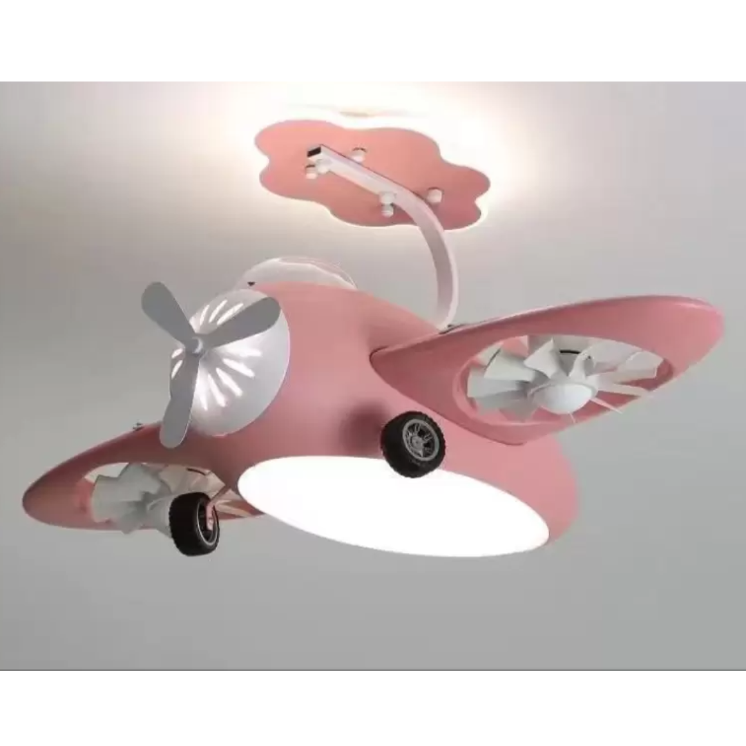 Kid's room Aircraft fan light Chandelier (Pink)