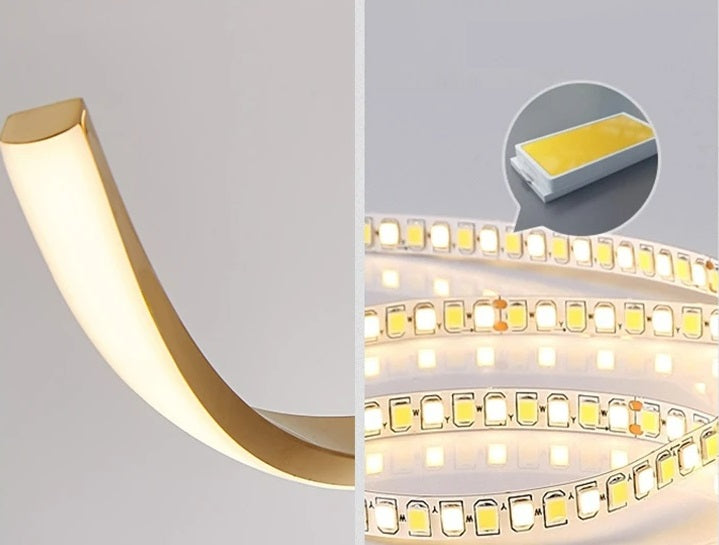 Swirling Flow (Gold) Chandelier