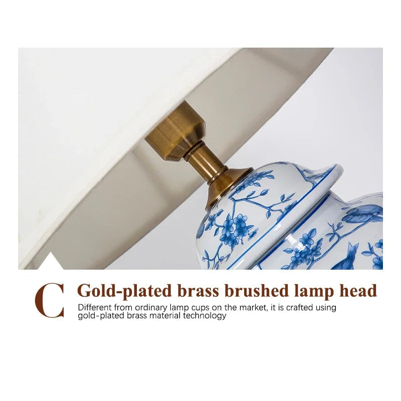 Tropical Dreamscape Ceramic (Blue) Table Lamp