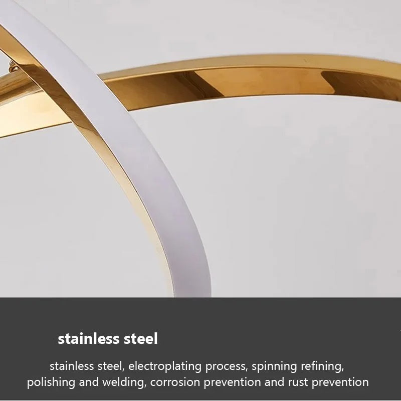 Swirling Flow (Gold) Chandelier