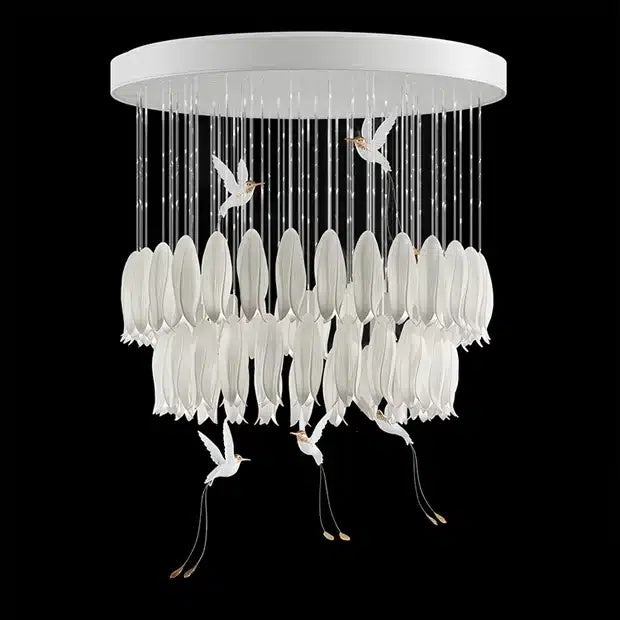 Petal Pirouette 'n' Tulip Falls Chandelier (54 Lights)