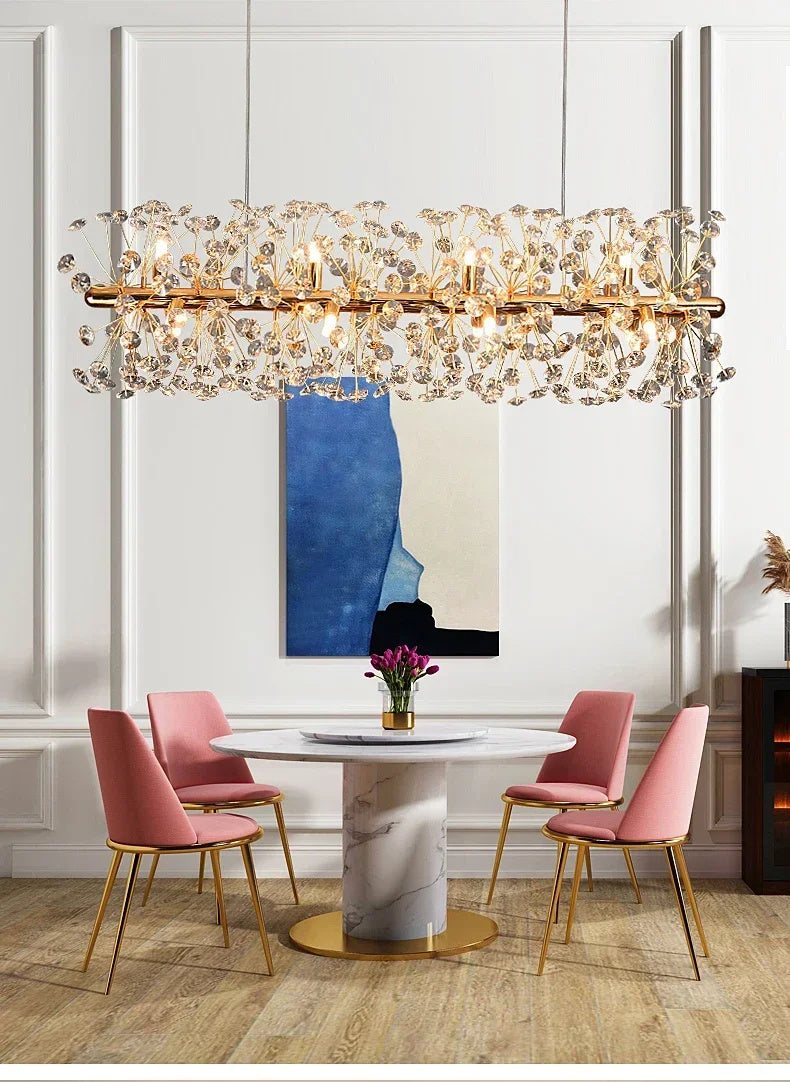Beautiful Sunfall (LONG) Crystal Chandelier