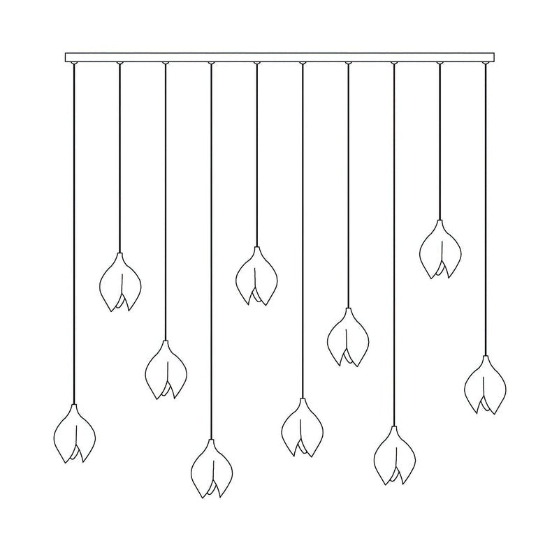 Petals in Flight (Porcelain White) Chandelier (28 Lights)