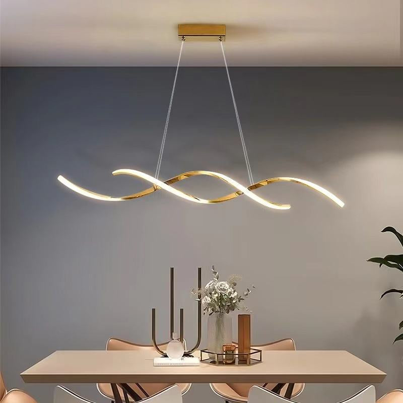 Swirling Flow (Gold) Chandelier