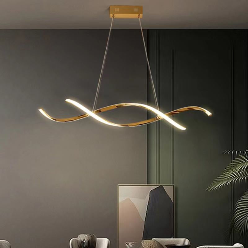 Swirling Flow (Gold) Chandelier