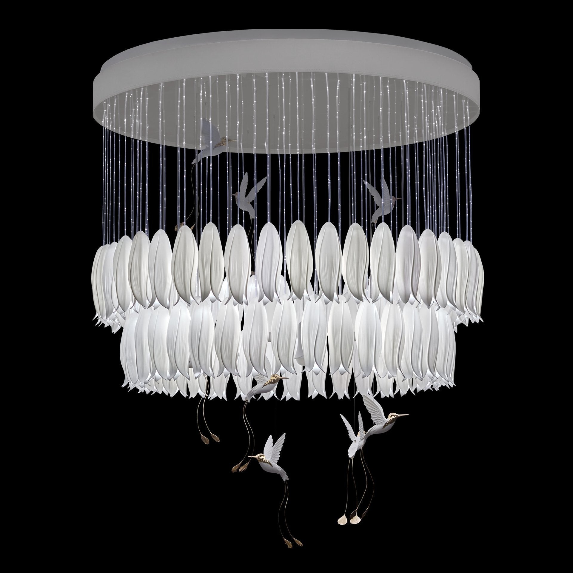 Petal Pirouette 'n' Tulip Falls Chandelier (54 Lights)