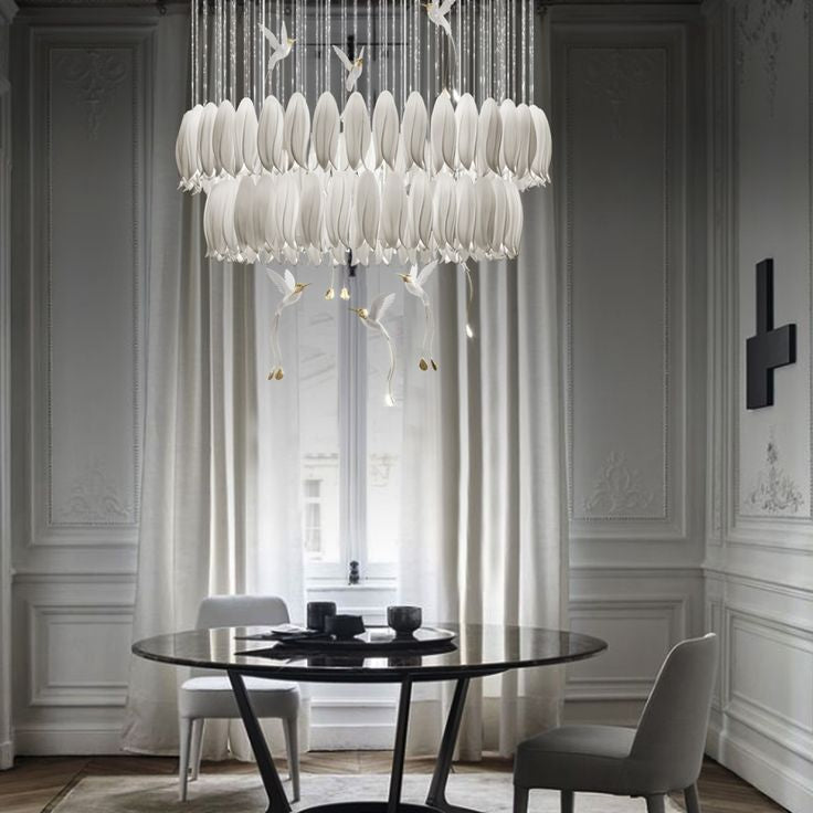 Petal Pirouette 'n' Tulip Falls Chandelier (54 Lights)