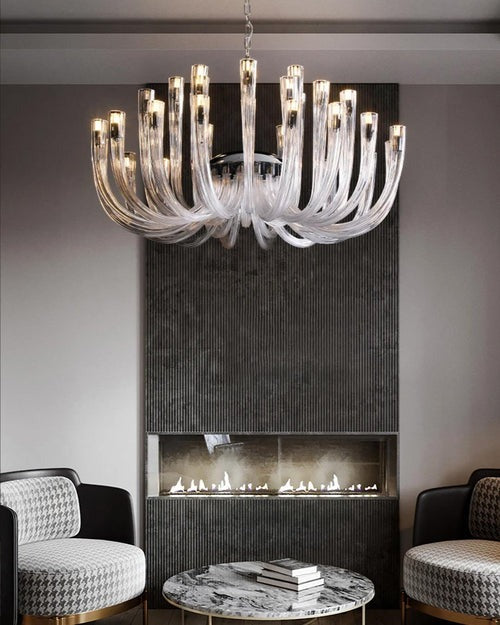 Regal Candle Glass Chandelier (32 Light Heads)