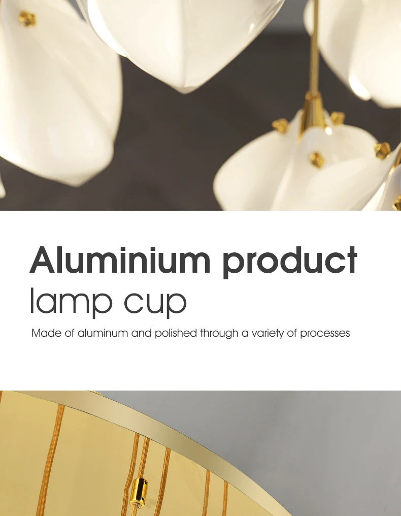 Petals in Flight (Porcelain White) Chandelier (28 Lights)