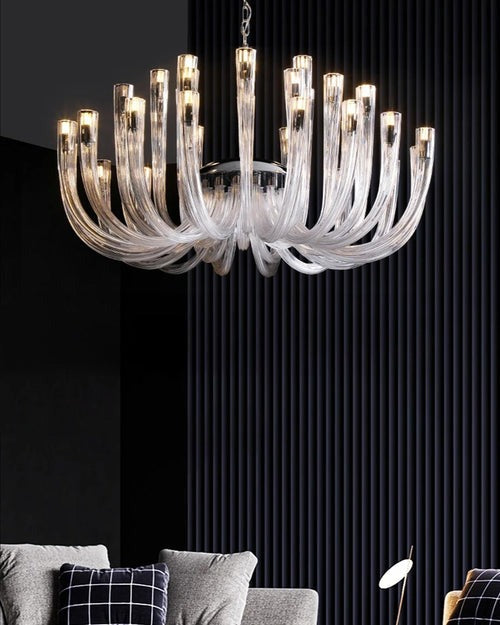Regal Candle Glass Chandelier (32 Light Heads)