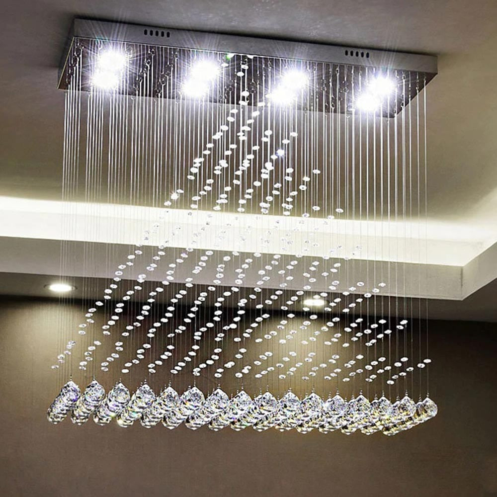Chic Crystal Falls Dining Chandelier