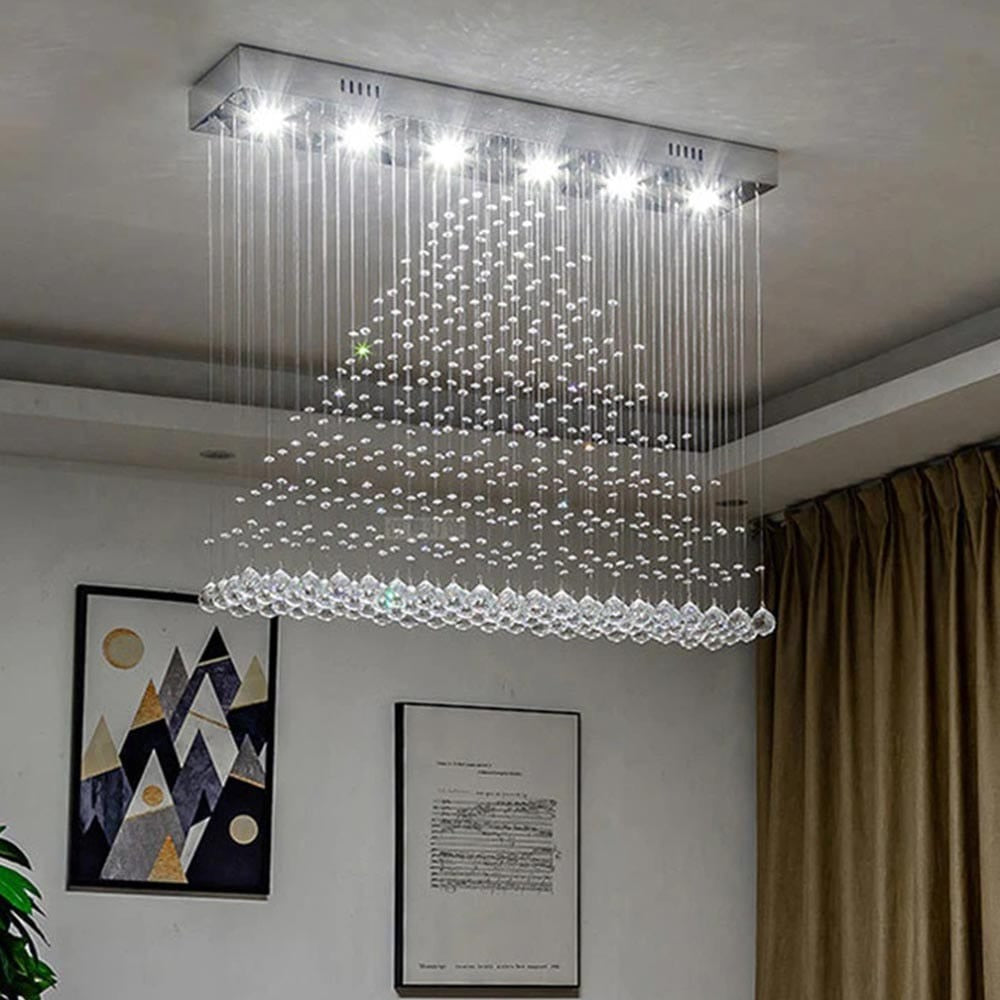 Chic Crystal Falls Dining Chandelier
