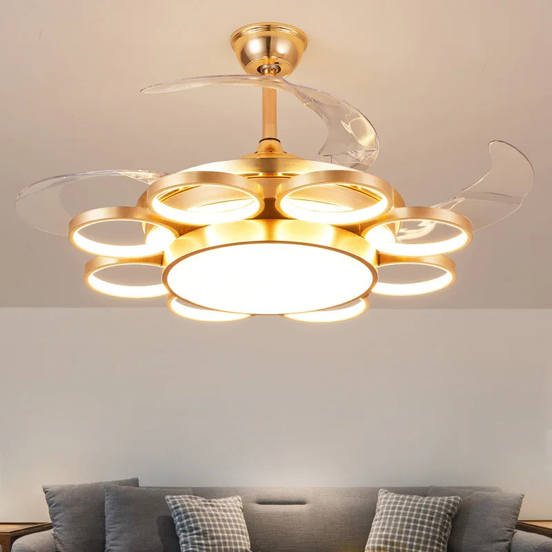 Golden Synergy (42 Inches Span, LED Ceiling Fan with Remote Control)