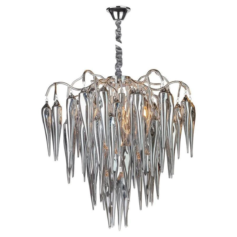 Snowflake Glacial Smoky Chandelier