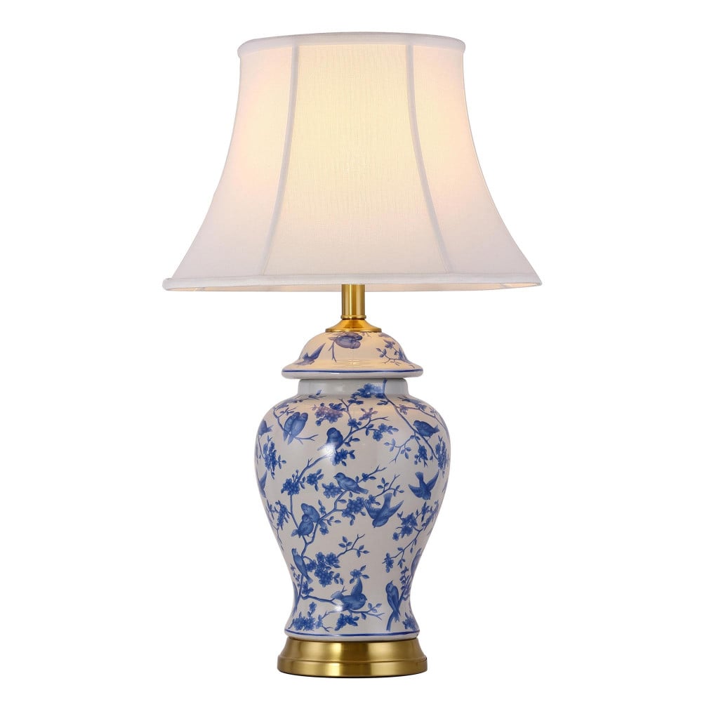 Tropical Dreamscape Ceramic (Blue) Table Lamp