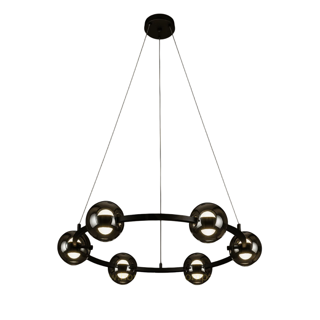 Celestial Arch (Glass, Smoke) Chandelier