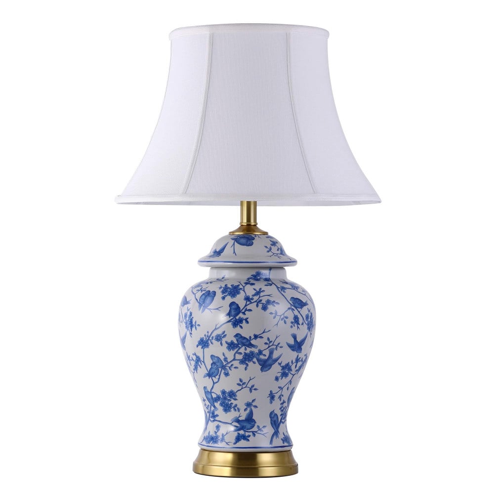 Tropical Dreamscape Ceramic (Blue) Table Lamp