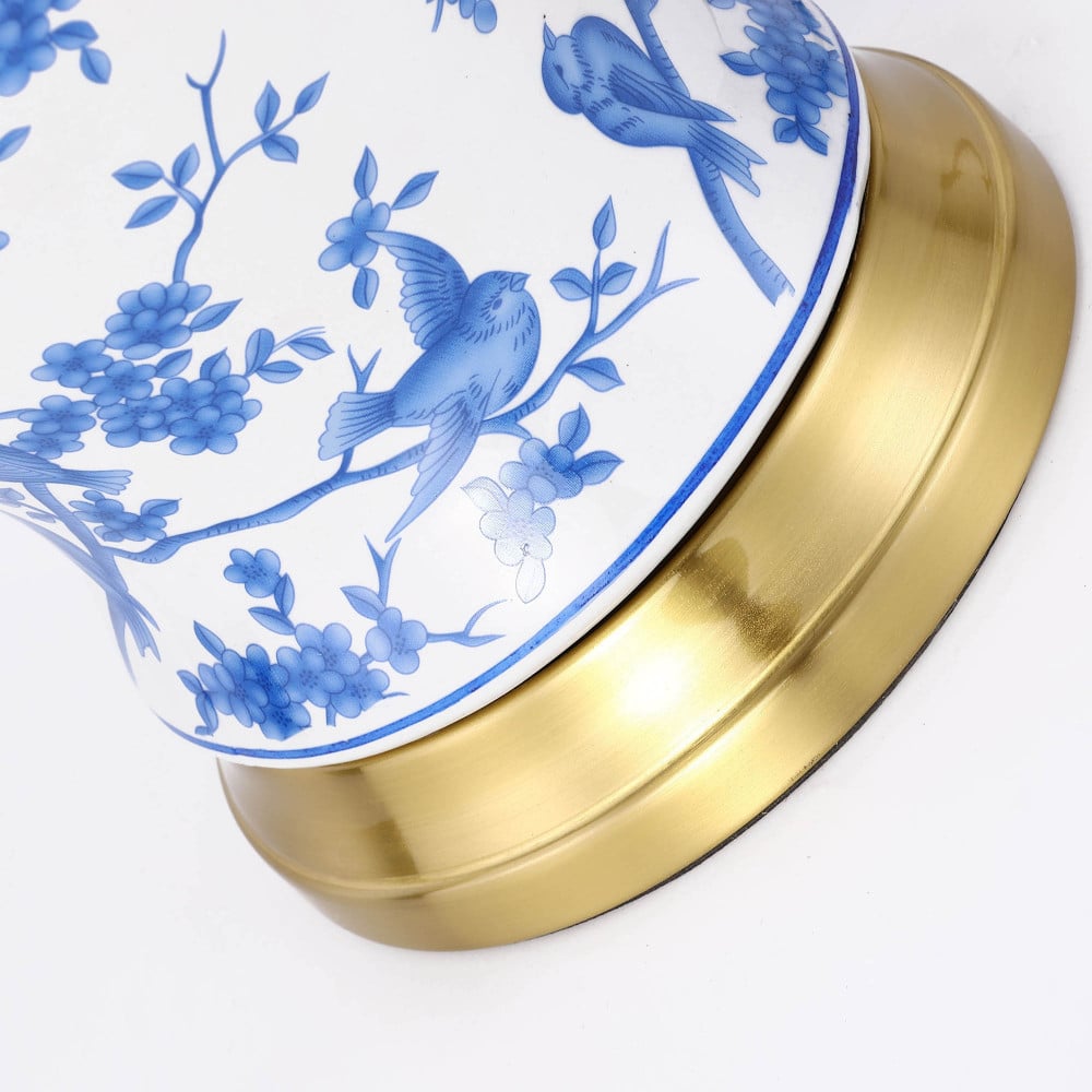 Tropical Dreamscape Ceramic (Blue) Table Lamp