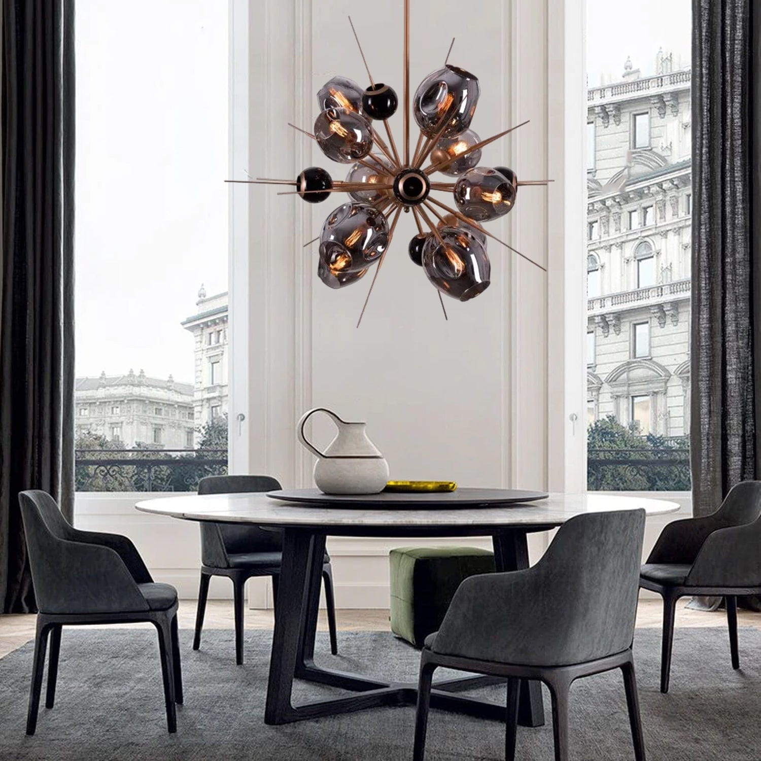 Tacchino Smoky Chandelier (Black)