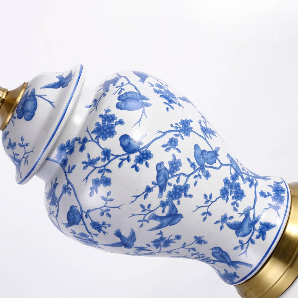 Tropical Dreamscape Ceramic (Blue) Table Lamp