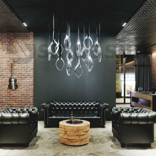 ORIGIN L-Double Height Chandelier