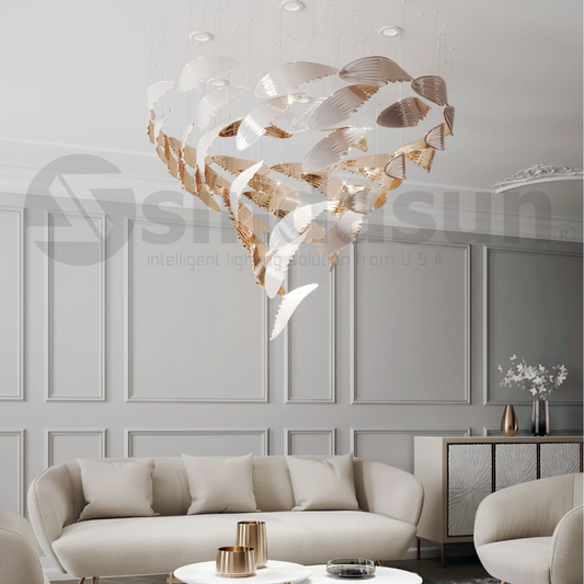 WINGS Double Heigh Chandeliers-S1